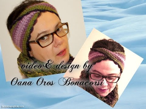 crochet infinity moebius head band - YouTube