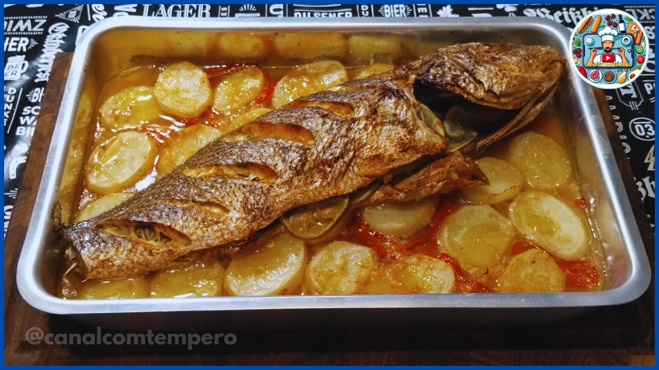 PEIXE ASSADO - CORVINA. Receita caseira, prática e fácil - YouTube