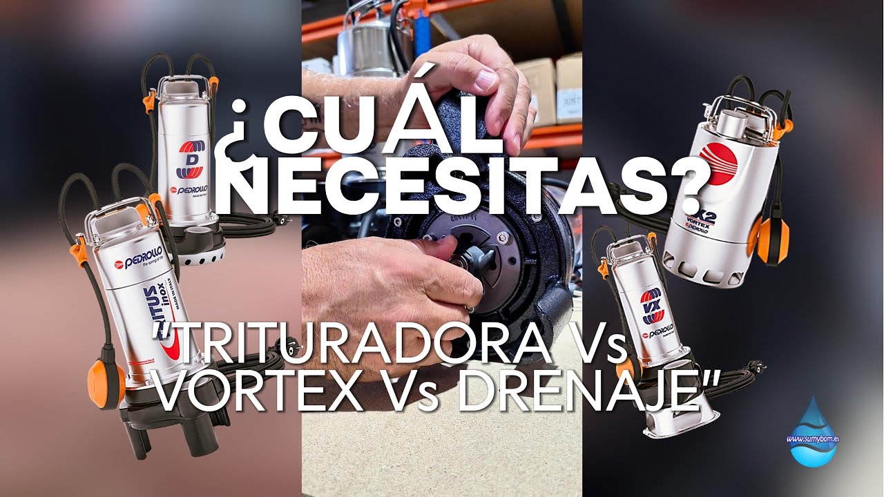 Trituradora vs. Vortex vs. Drenaje: ¿Qué bomba de achique necesitas? | Sumybom