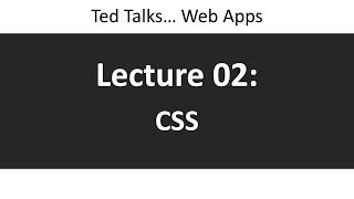 CSCI4208 - Lecture 02: CSS