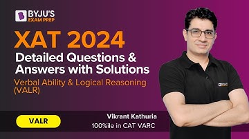 XAT 2024 Answer Key | XAT VALR | Detailed XAT 2024 Question Paper with Solution #xat2024exam #xat
