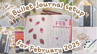 February 2025 bullet journal setup | plan with me | beginner friendly bullet journal setup