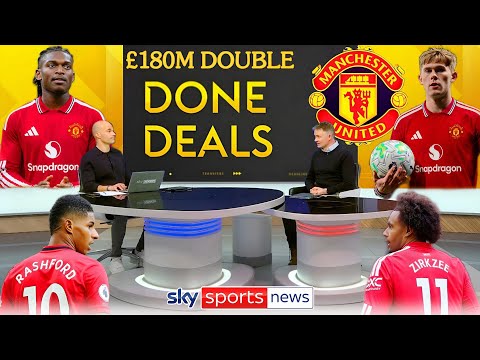 Video thumbnail: Breaking🚨Man Utd £180M Double Swoop Deal Done✅ AC Milan Star Join United🔥Zrikzee Rashford Latest🔴NOW