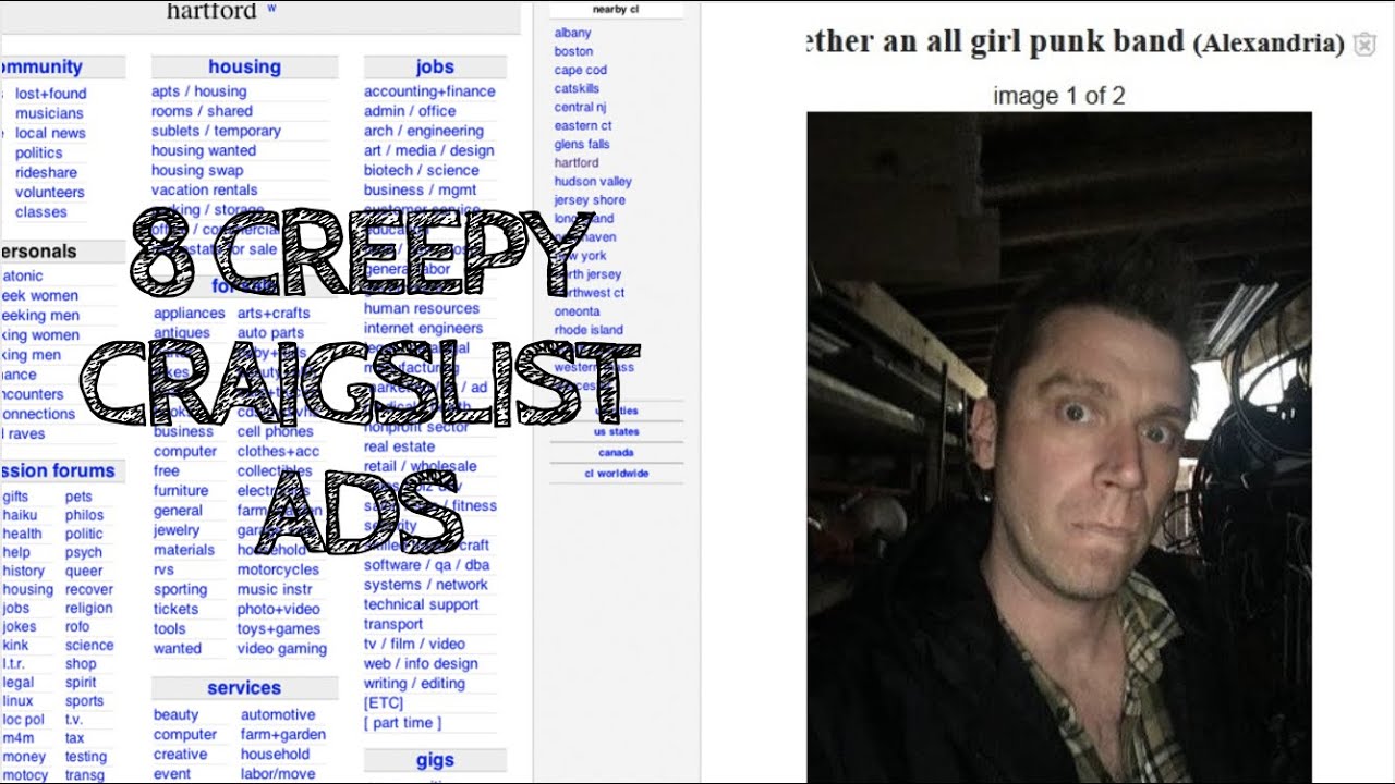 8 Extremely Creepy Craigslist Ads YouTube 8 Extremely Creepy Craigslist Ads YouTube
