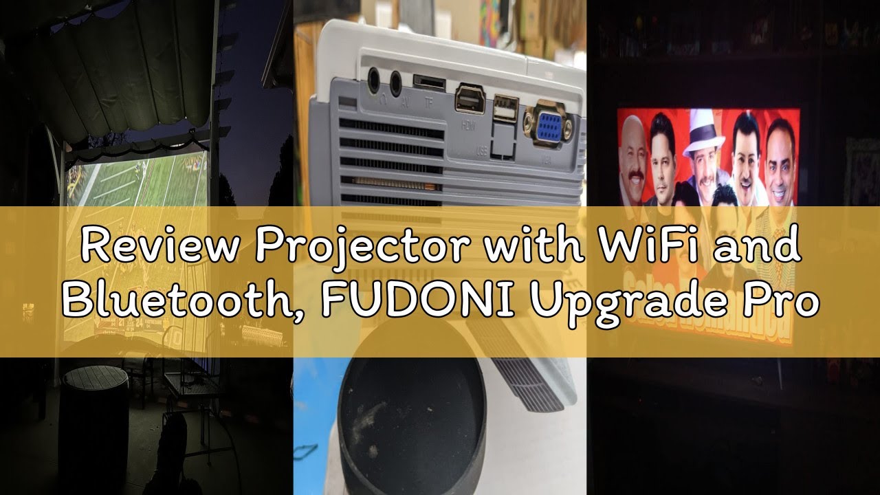 Review Projector with WiFi and Bluetooth, FUDONI Upgrade Projector Native 1080P 14000L 4K Supported,