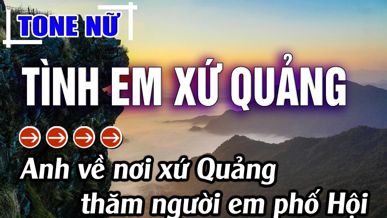 Tình Em Xứ Quảng Karaoke Tone Nữ Beat Mới | Karaoke Đăng Khôi