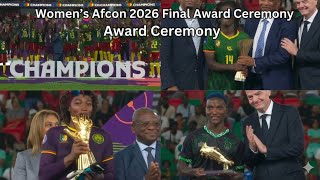 Women's Africa Cup of Nations 2026 Final Award Ceremony | Women's Afcon 2026 Final All Awards List