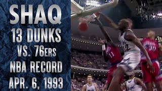 Shaq NBA Record 13 DUNKS!