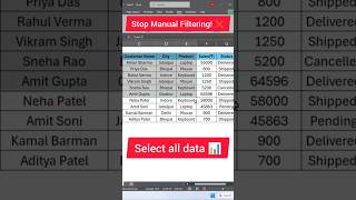 Use Ctrl + Shift + L to Filter Data Like a Pro! 🚀 #Shorts #ExcelTips