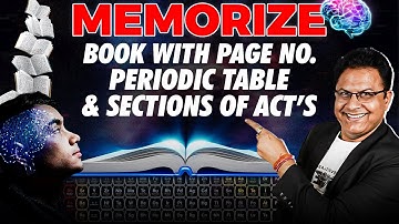 How to Memorise Book with page no., Periodic Table & Sections of any Act