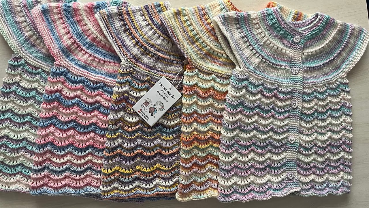 Bebek Yeleği 🧶Karnıbahar Bebek Yeleği #knitting #örgü #diy #crochet #handmade