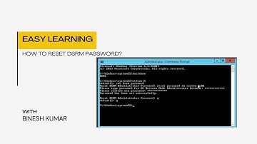 How to reset DSRM password