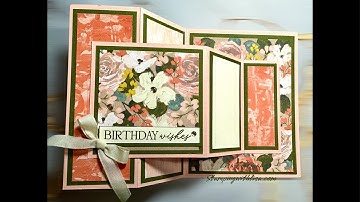 Double Z Fold Card Using Brushed with Beauty !!
