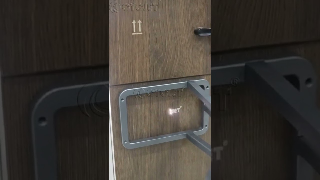 Company logo printing on desk by CYCJET New Type M20 Handheld Laser Marking Machine