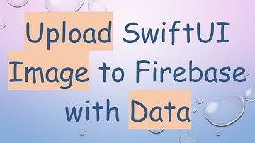 Upload SwiftUI Image to Firebase with Data