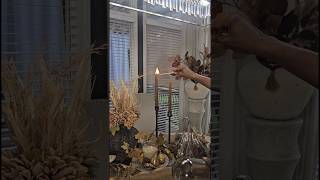 Fall kitchen vignette #elegantfalldecor #fallkitchen #elegantfallkitchendecor #fallinspiration