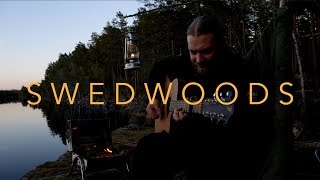 Solo BBQ Camp by The Lake - Canvas Lavvu Poncho Bushcraft Chair - Bluegrass Guitar Picking