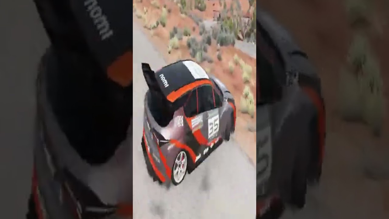 BeamNG.drive Rally car crash #shorts