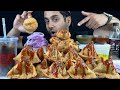 Unlimited kachori  samosa eating challenge  very spicy  food  indian street food challenge