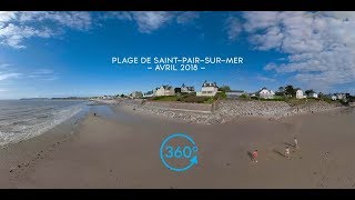 Vue 360° de la plage de Saint-Pair-sur-mer