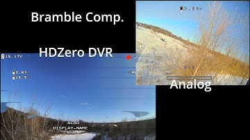 HDZero (Sharkbyte) and Analog comparison flying around bramble and branches.