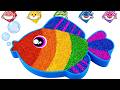 ASMR Slime Video L How To Make Cute Rainbow Fish Bathtub With Glitter Slime Making By YoYo 
