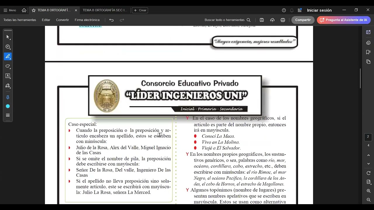 T 8 ORTOGRAFÍA SEC II