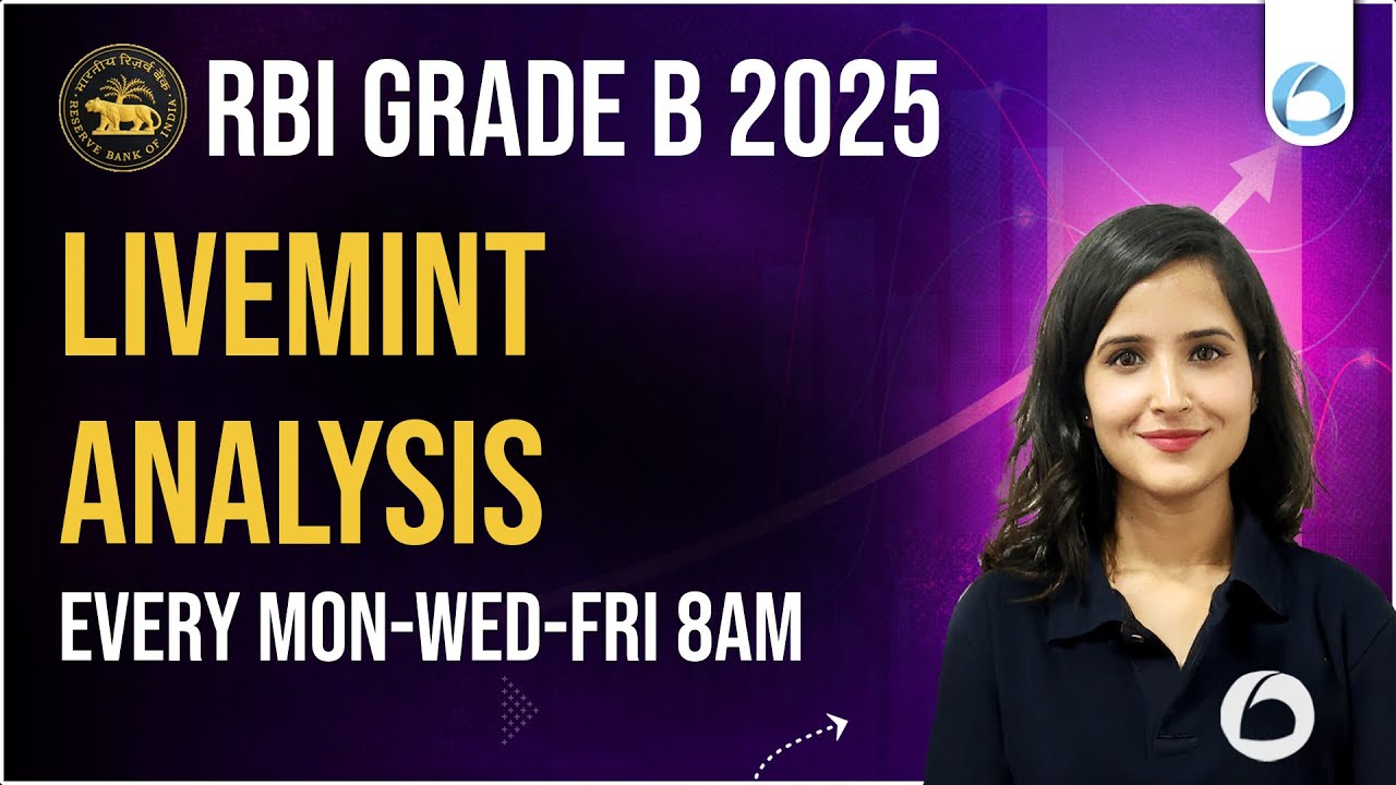 Pynki RBI Grade B 2025: Economy & Finance | Live Mint Analysis | Daily News ...