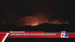 Massive brush fire breaks out in Cranston