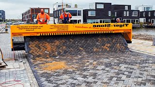 The Magic of Tiger Stone: Automatic Brick Laying Machine Revolutionizes Road Construction