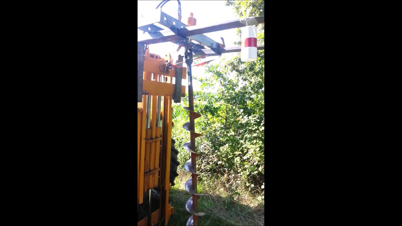 Forage d'un puit avec une tarriere