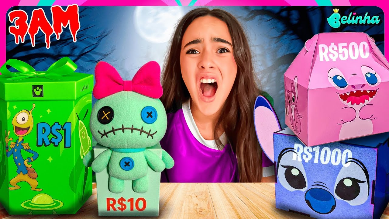 NUNCA ABRA CAIXAS MISTERIOSAS DO STITCH E SUA TURMA AS 3 HORAS DA MANHÃ 