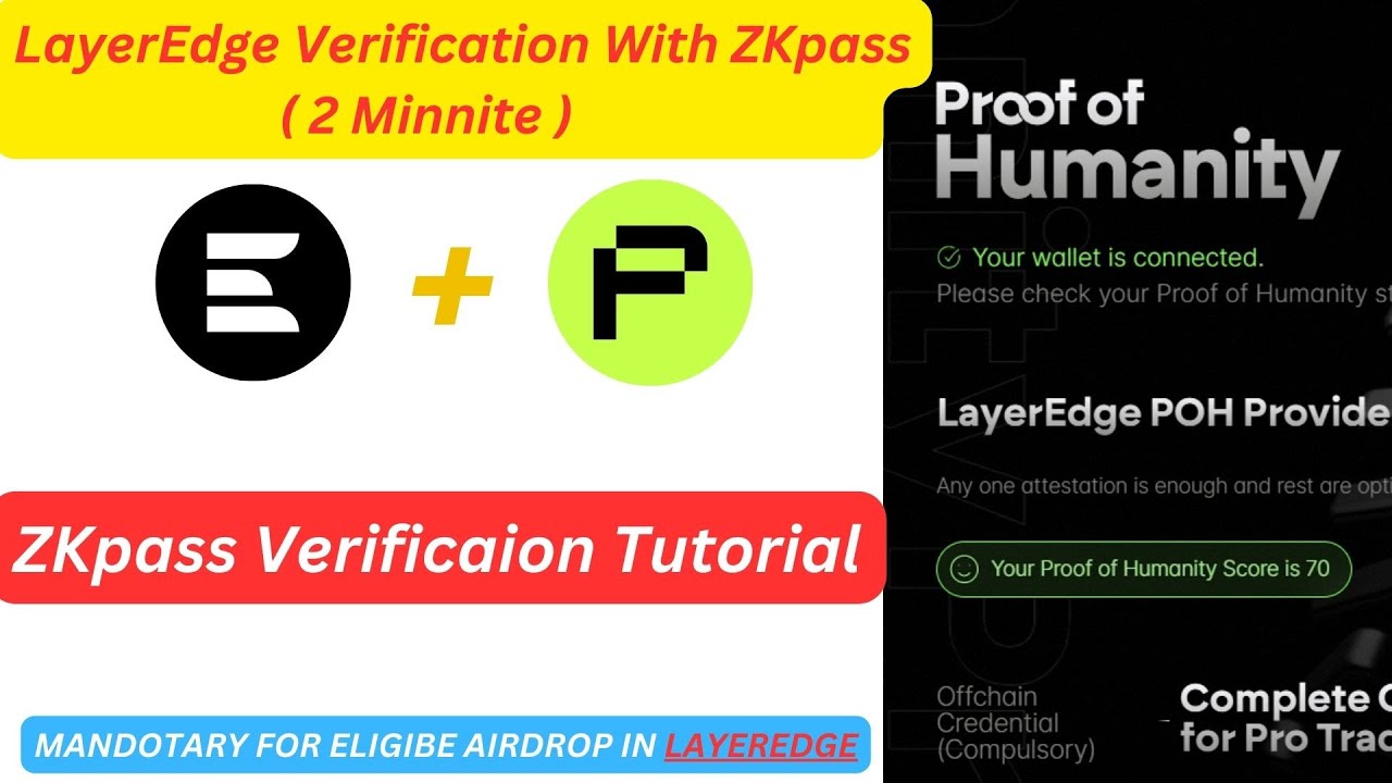 LayerEdge ZkPass Verification Guide | Full A to Z Details Proof of Humanity for Airdrop Eligibility
