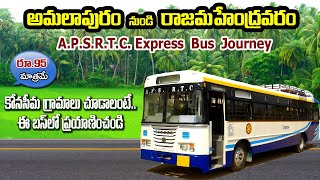 కోనసీమ గ్రామాలు చూడాలంటే | Amalapuram To Rajamahendravaram | APSRTC ExpressBus | TeluguSoloTraveller