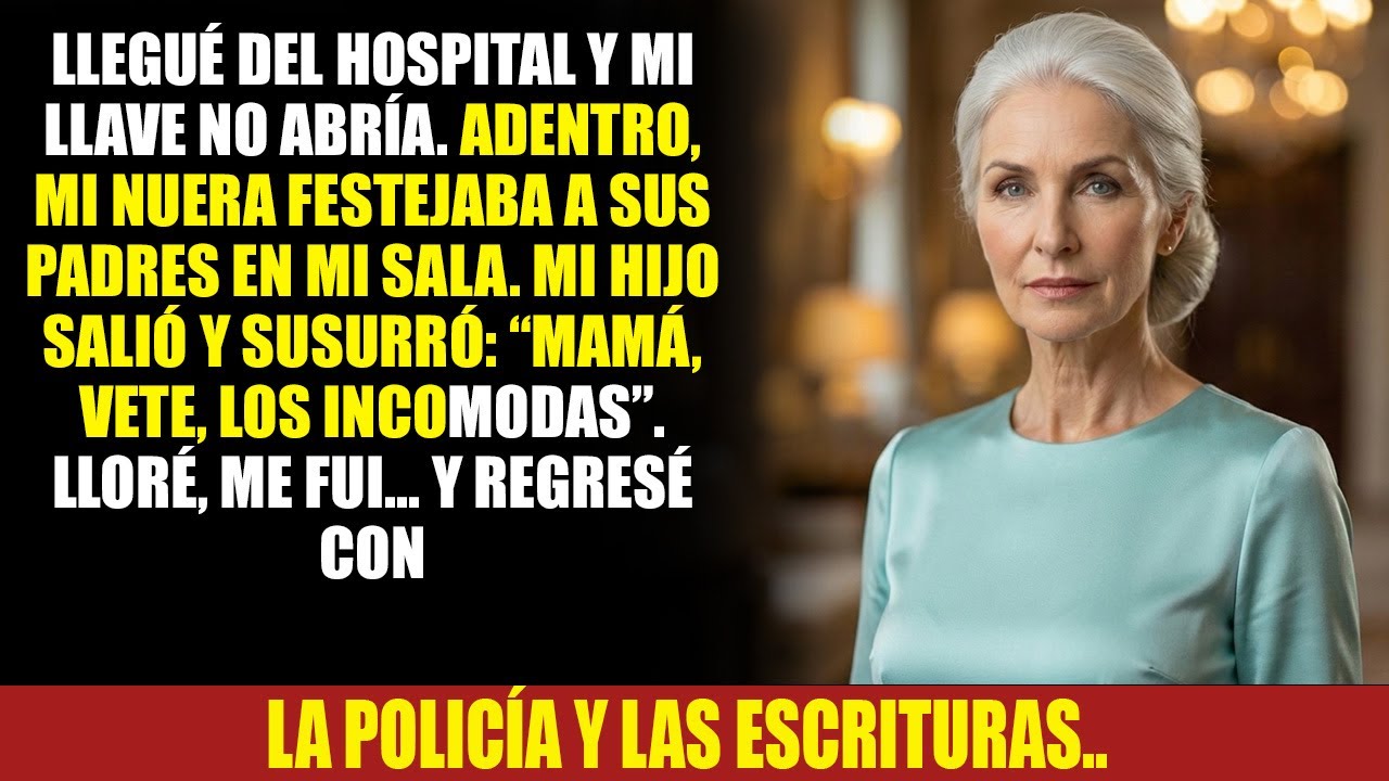 Mi nuera cambió la chapa y dio mi casa a sus padres. Mi hijo dijo: “Vete”. 3 horas después...