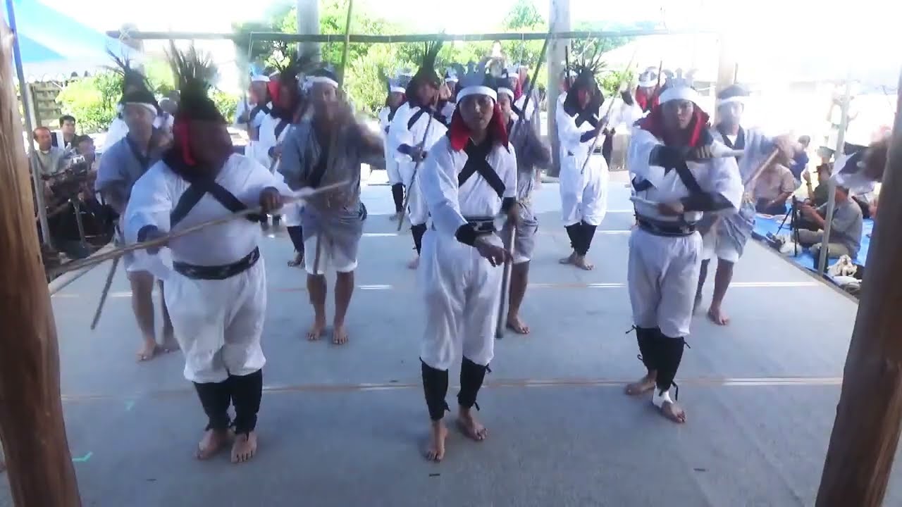2023.8.13 与那国島　祖納豊年祭　祝賀会　西公民館　奉納舞踊
