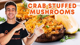 Crab Stuffed Portobello Mushrooms Recipe for Your Next Cocktail Party!