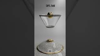 0% vs 100% Sphere Bouncing Test Soft Body 3D Simulation #3dart #3danimation #satisfying #softbody