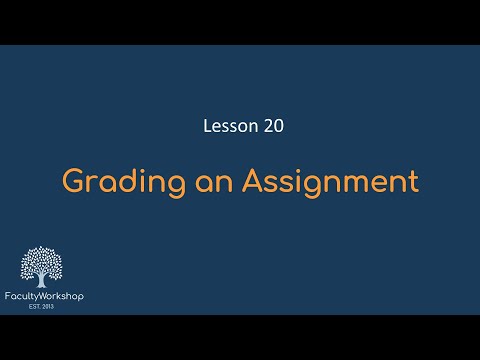 Moodle Lesson 20: Grading an assignment