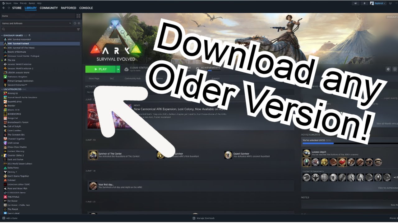 How to Download Older Versions of Games on Steam - YouTube