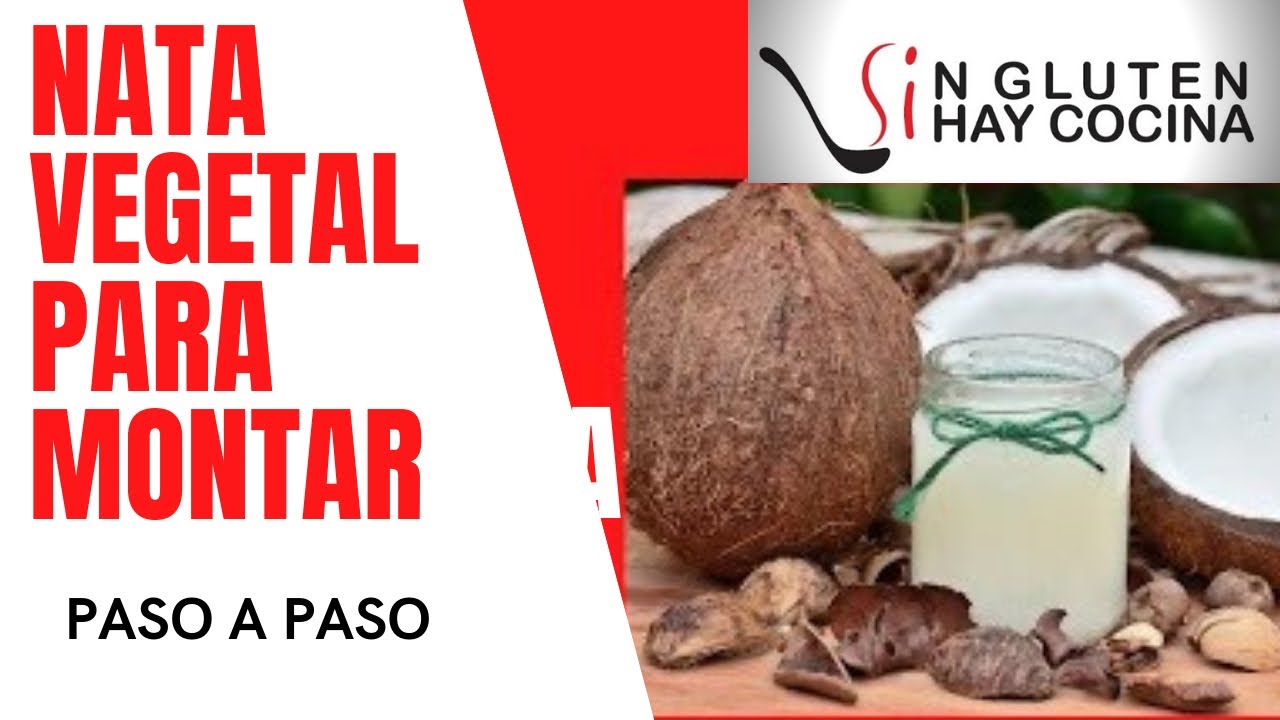 ✓como hacer NATA VEGETAL 🌱🌱 para MONTAR de COCO 🥥🥥 y SOJA 