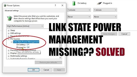 Link State Power Management Missing (Tidak Ada) di Windows - SOLUSI