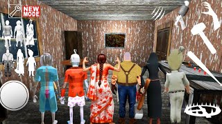 Playing as Kamla , Mad Granny Grandpa , Mr Meet , Evil Nun , Ice Cream Rod in Granny Chapter 1 screenshot 3