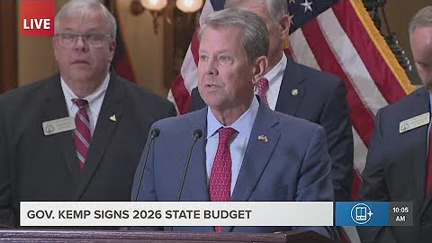 Gov. Brian Kemp full comments before signing 2026 state budget