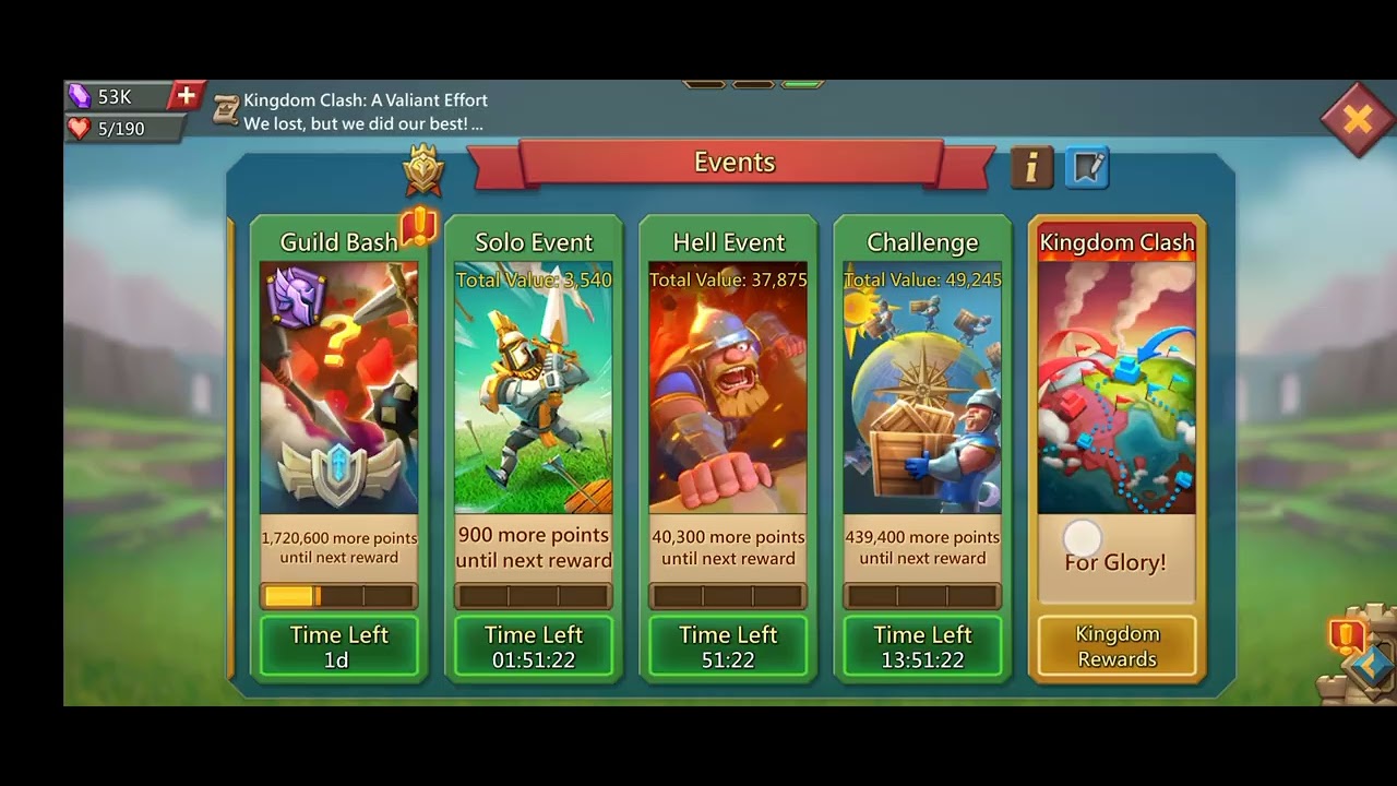 Guild bash is here, and few more events.