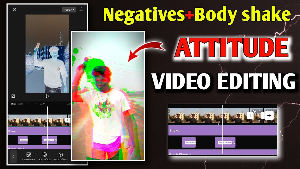 Body shake effect wala attitude reel video kaise banaye nigatives