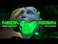 Neon resin  create a fun halloween  phrozen 3d printer