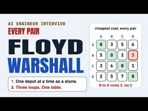 Floyd-Warshall Explained: Time and Space Complexity (AI Engineer Coding Interview)