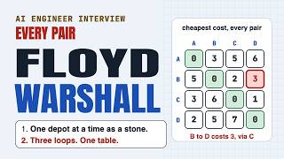 Floyd-Warshall Explained: Time and Space Complexity (AI Engineer Coding Interview)