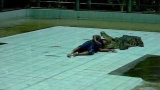 Crazy Thai Man Plays With Big Croc